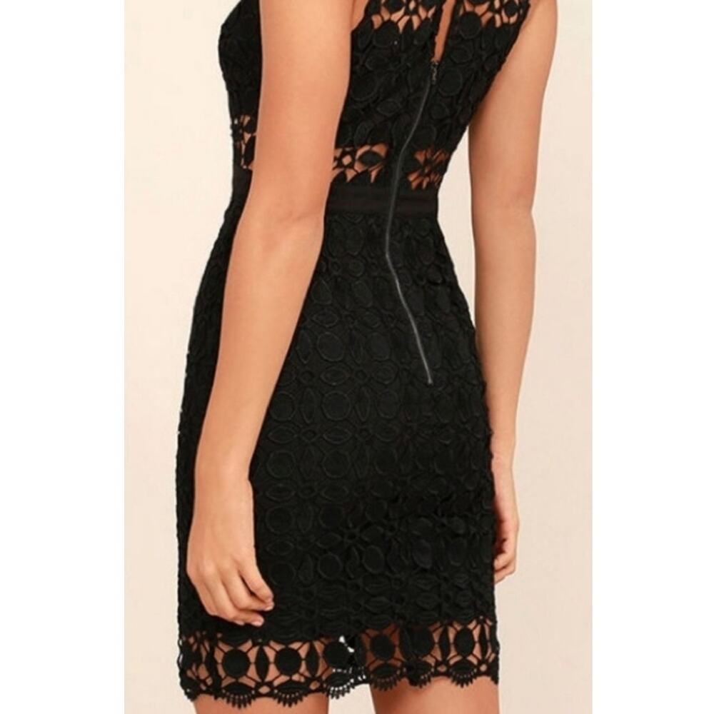 ASTR The Label VIVIAN Sz S Peek-a-Boo Lace Bodycon Dress EUC - Picture 4 of 7